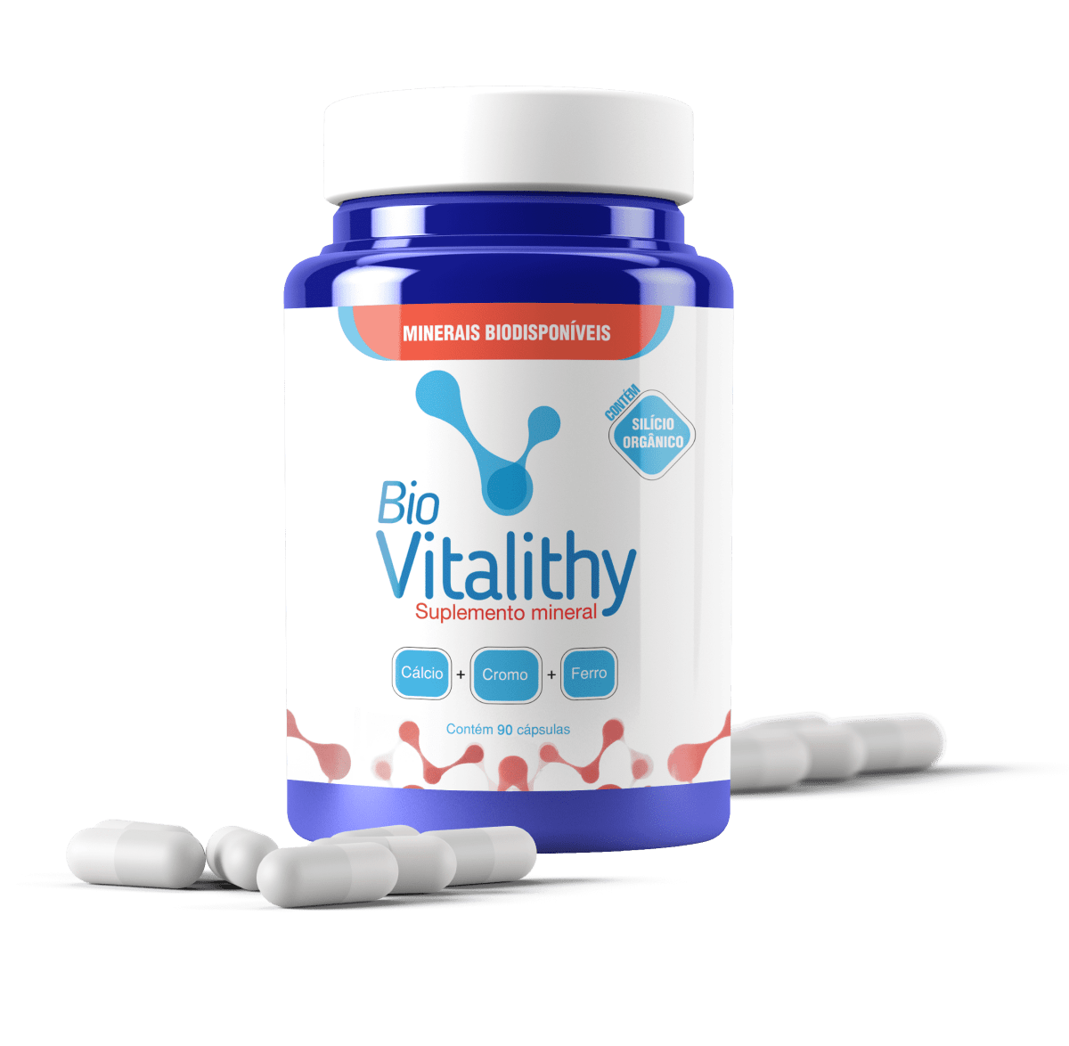 Bio Vitalithy Suplemento Mineral 90 Cápsulas - Bio Vitalithy - Viva Nutrição