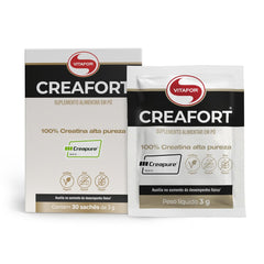 Creafort 30 Sachês de Creatina Pura Vegana Vitafor 3g Potencialize Seus Treinos - Vitafor - Viva Nutrição