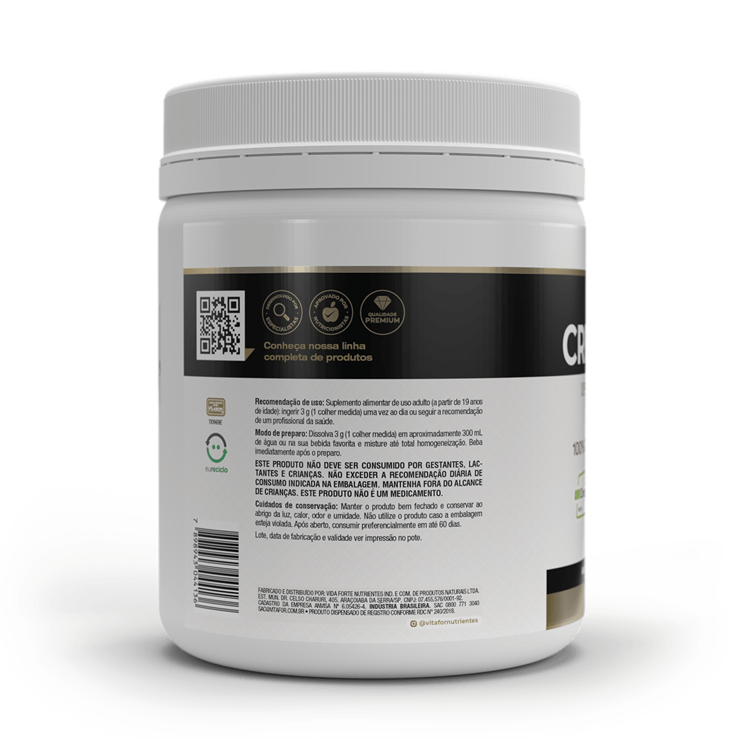 Creafort Creapure 300g Vitafor Creatina Monohidratada de Alta Pureza Vegano e Sem Glúten - Vitafor - Viva Nutrição Creafort Creapure 300g Vitafor Creatina Monohidratada de Alta Pureza Vegano e Sem Glúten - Vitafor - Viva Nutrição