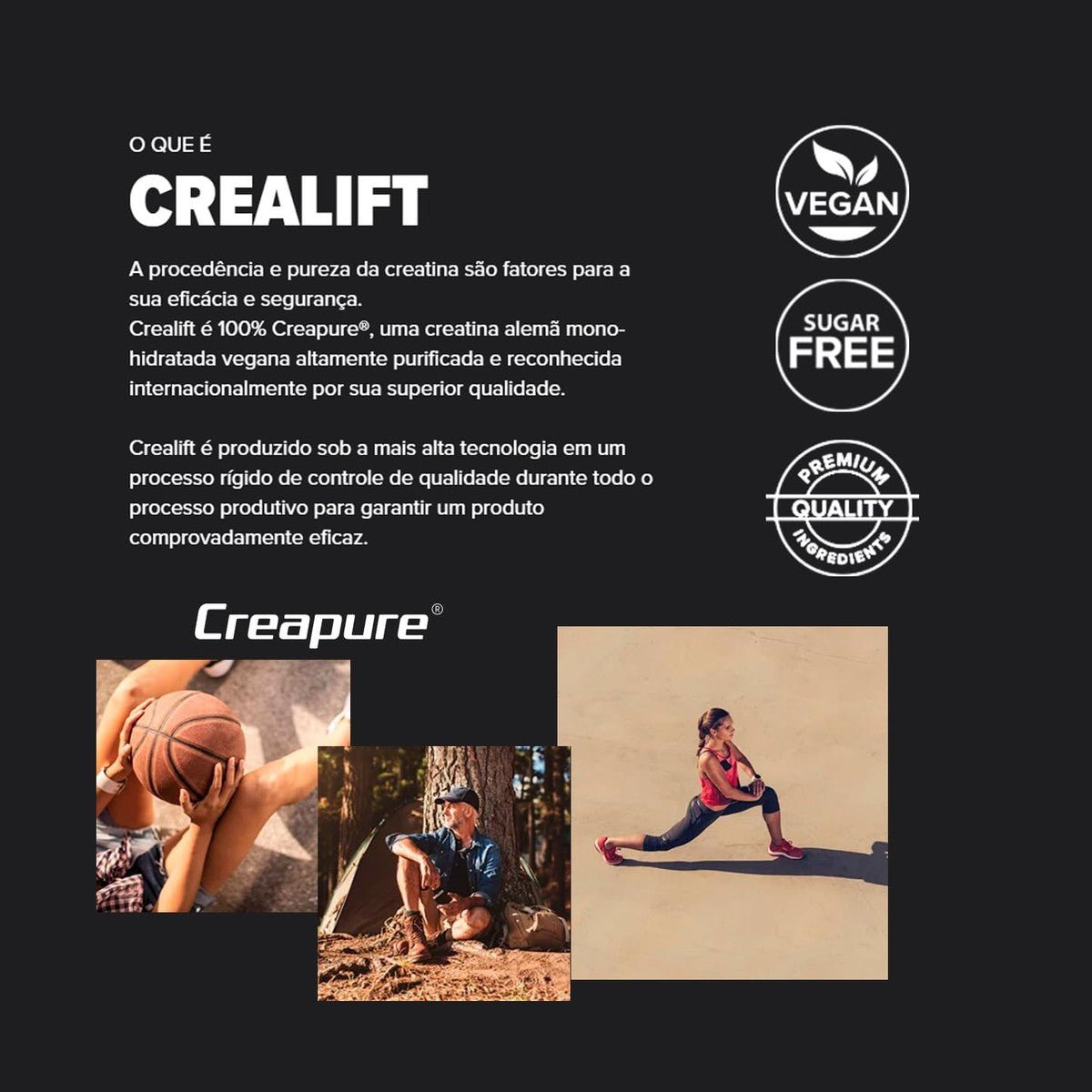 CreaLift Creatina Monohidratada 300g Nutrição Essencial - Essential Nutrition - Viva Nutrição CreaLift Creatina Monohidratada 300g Nutrição Essencial - Essential Nutrition - Viva Nutrição