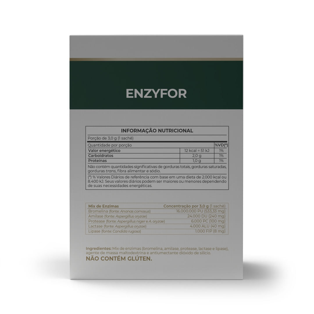 Enzyfor 30 Sachês 3g Vitafor Enzimas para Digestão e Preparo de Alimentos - Vitafor - Viva Nutrição Enzyfor 30 Sachês 3g Vitafor Enzimas para Digestão e Preparo de Alimentos - Vitafor - Viva Nutrição