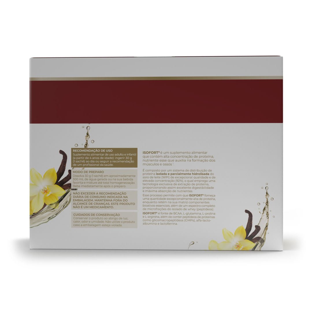 Isofort 15 Sachês 30g Baunilha Vitafor Suplemento Proteico de Alta Concentração - Vitafor - Viva Nutrição Isofort 15 Sachês 30g Baunilha Vitafor Suplemento Proteico de Alta Concentração - Vitafor - Viva Nutrição