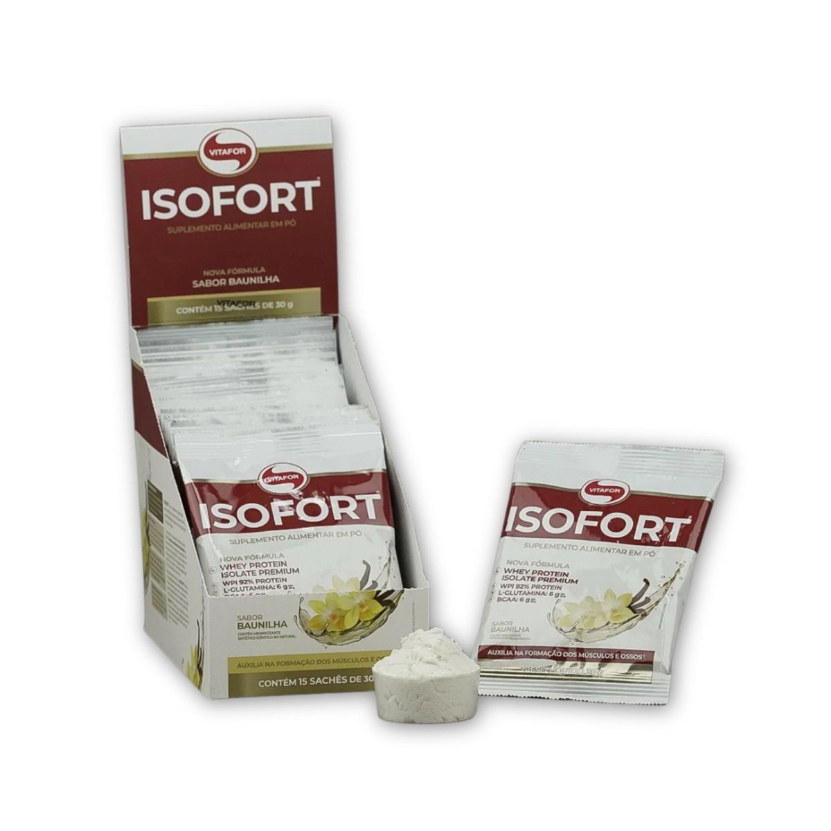 Isofort 15 Sachês 30g Baunilha Vitafor Suplemento Proteico de Alta Concentração - Vitafor - Viva Nutrição Isofort 15 Sachês 30g Baunilha Vitafor Suplemento Proteico de Alta Concentração - Vitafor - Viva Nutrição
