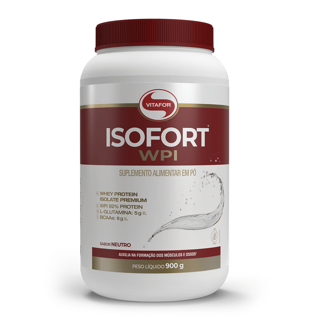Isofort Neutro 900g Vitafor Proteína Isolada do Soro do Leite Sem Glúten - Vitafor - Viva Nutrição