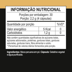 Maca Peruana Premium 120 Cápsulas 550mg Unilife - Unilife - Viva Nutrição