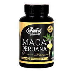 Maca Peruana Premium 120 Cápsulas 550mg Unilife - Unilife - Viva Nutrição