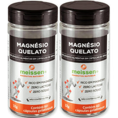 Magnésio Quelato 433 Mg Meissen 60 Cápsulas Kit 2 Unidades - Meissen - Viva Nutrição