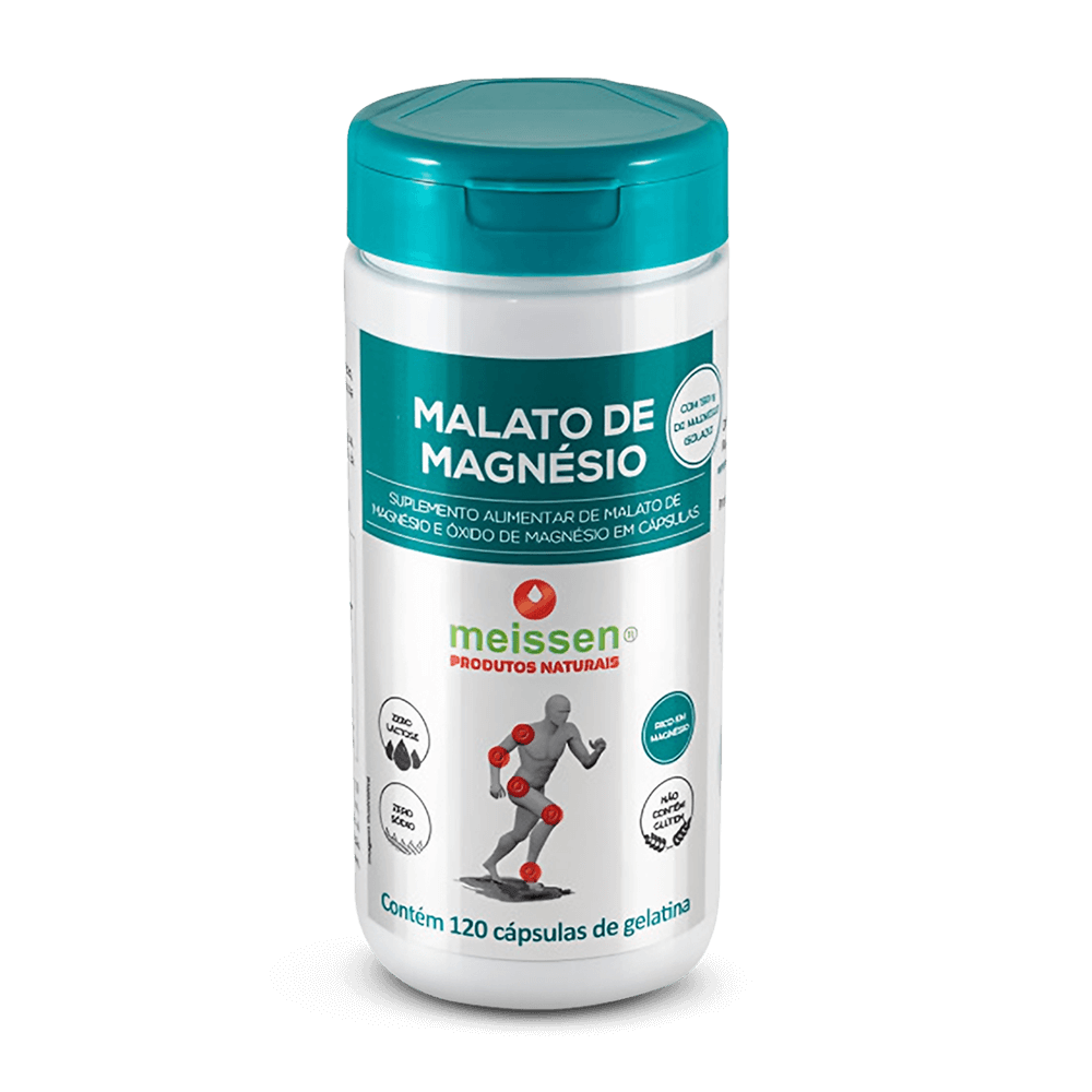 Malato de Magnésio Dimalato 120 Cápsulas de 500mg Meissen - Meissen - Viva Nutrição