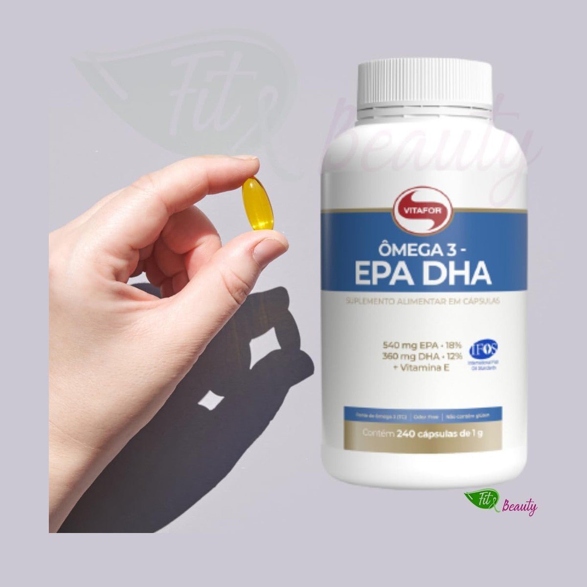Ômega 3 EPA DHA 240 Cápsulas Vitafor 540mg EPA 360mg DHA Óleo de Peixe com Vitamina E - Vitafor - Viva Nutrição Ômega 3 EPA DHA 240 Cápsulas Vitafor 540mg EPA 360mg DHA Óleo de Peixe com Vitamina E - Vitafor - Viva Nutrição