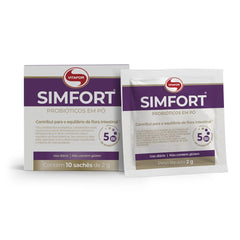 SIMFORT 10 Sachês de 2g Suplemento Probiótico para Equilíbrio da Flora Intestinal - Vitafor - Viva Nutrição