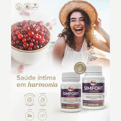 Simfort Femme Cranberry e Zinco Vitafor 30 Cápsulas - Vitafor - Viva Nutrição