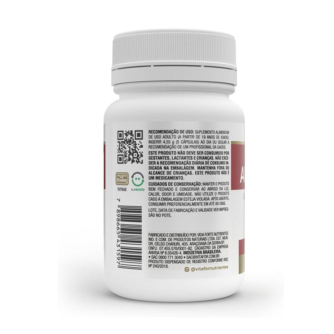 Vitafor Arginofor 30 Cápsulas L - Arginina Suplemento Sem Sabor - Vitafor - Viva Nutrição Vitafor Arginofor 30 Cápsulas L - Arginina Suplemento Sem Sabor - Vitafor - Viva Nutrição