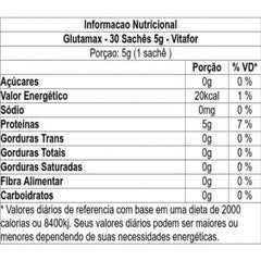 Vitafor Glutamax 30 Sachês de 5g L - Glutamina Solúvel em Água para Nutrição Enteral e Oral - Vitafor - Viva Nutrição