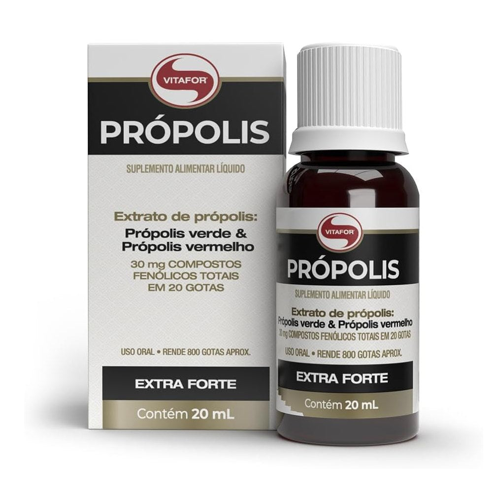 Vitafor Própolis 20ml Blend Exclusivo de Própolis Verde e Vermelho - Vitafor - Viva Nutrição