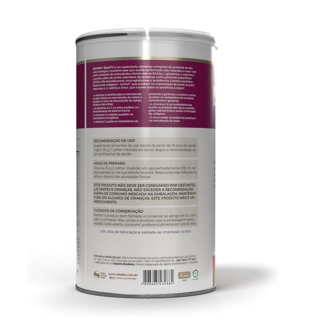 Vitafor Whey Isofort Beauty 450g Cranberry Com Colágeno Verisol - Vitafor - Viva Nutrição Vitafor Whey Isofort Beauty 450g Cranberry Com Colágeno Verisol - Vitafor - Viva Nutrição