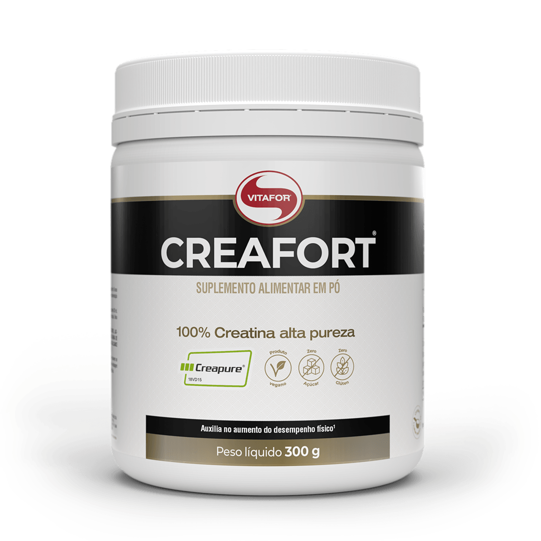 Creafort Creapure 300g Vitafor Creatina Monohidratada de Alta Pureza Vegano e Sem Glúten - Vitafor - Viva Nutrição