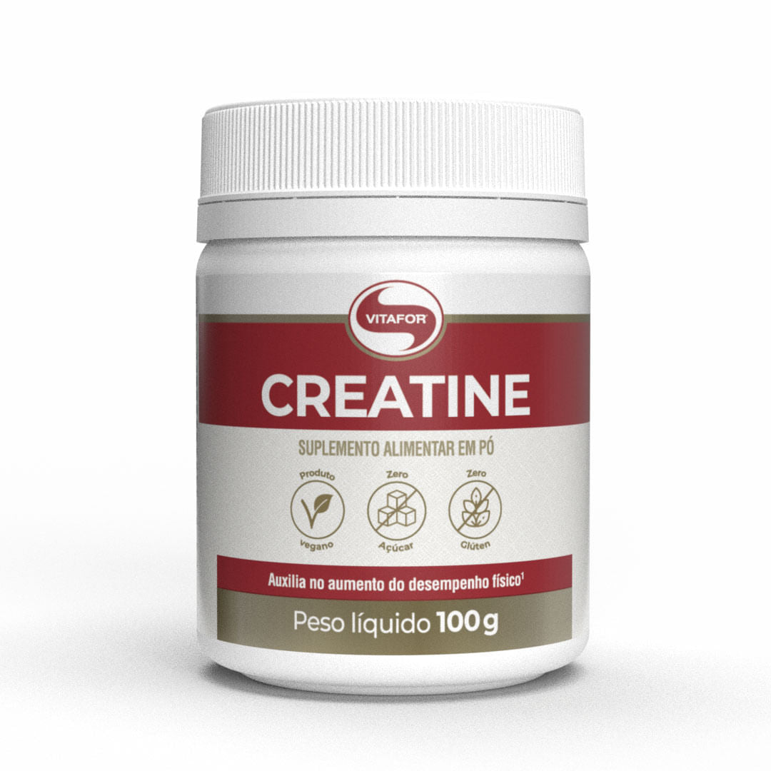 Creatina Monohidratada 100g Vitafor Vegana Alta Solubilidade - Vitafor - Viva Nutrição