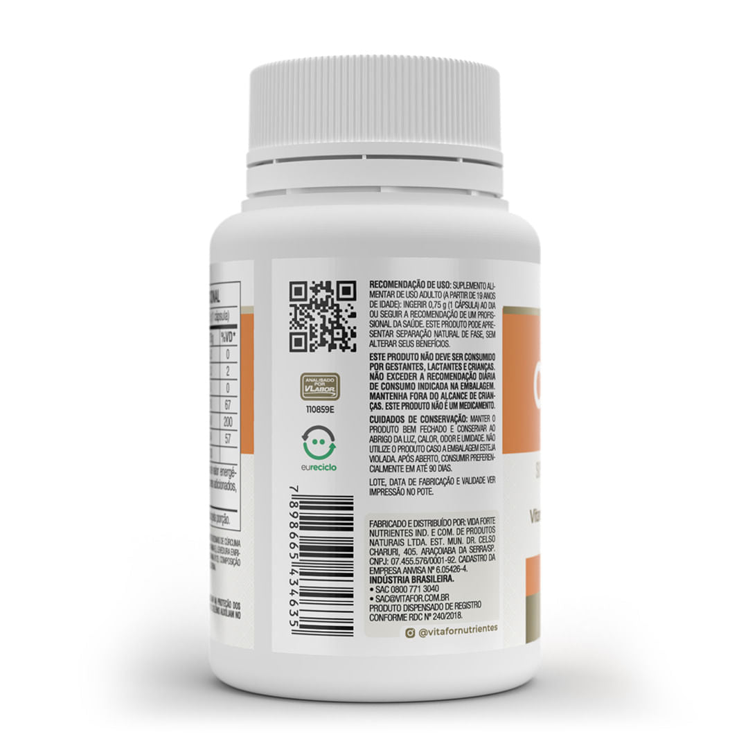 Curcuma Plus 60 Cápsulas Vitafor Suplemento Antioxidante e Imunidade - Vitafor - Viva Nutrição