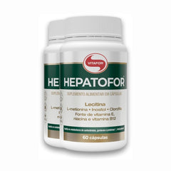 Kit 2 Hepatofor Vitafor 60 Cápsulas Suplemento Alimentar Com Inositol L Metionina Clorofila Vitaminas E B3 E B12 - Vitafor - Viva Nutrição