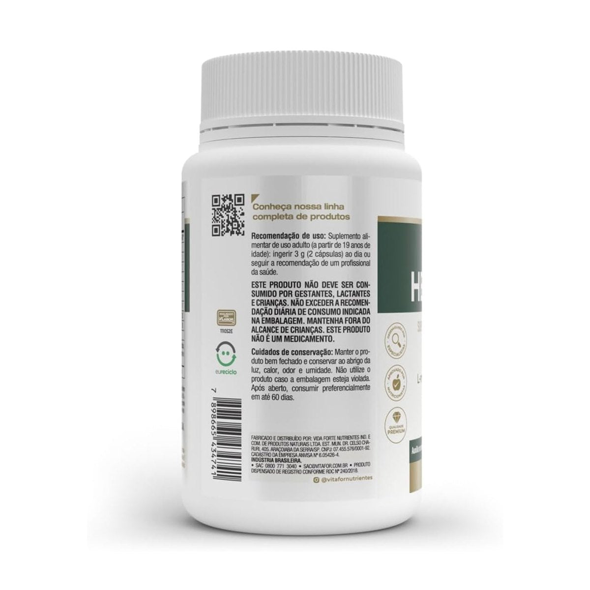 Kit 2 Hepatofor Vitafor 60 Cápsulas Suplemento Alimentar Com Inositol L Metionina Clorofila Vitaminas E B3 E B12 - Vitafor - Viva Nutrição