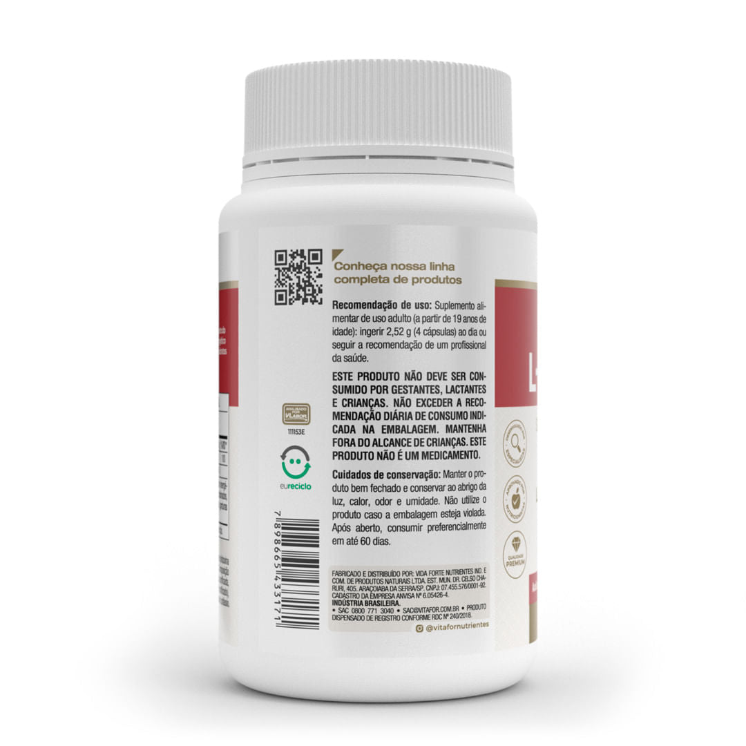 L CARNITINA 120 Cápsulas Com Vitamina B6 Para Energia E Sistema Imunológico - Vitafor - Viva Nutrição