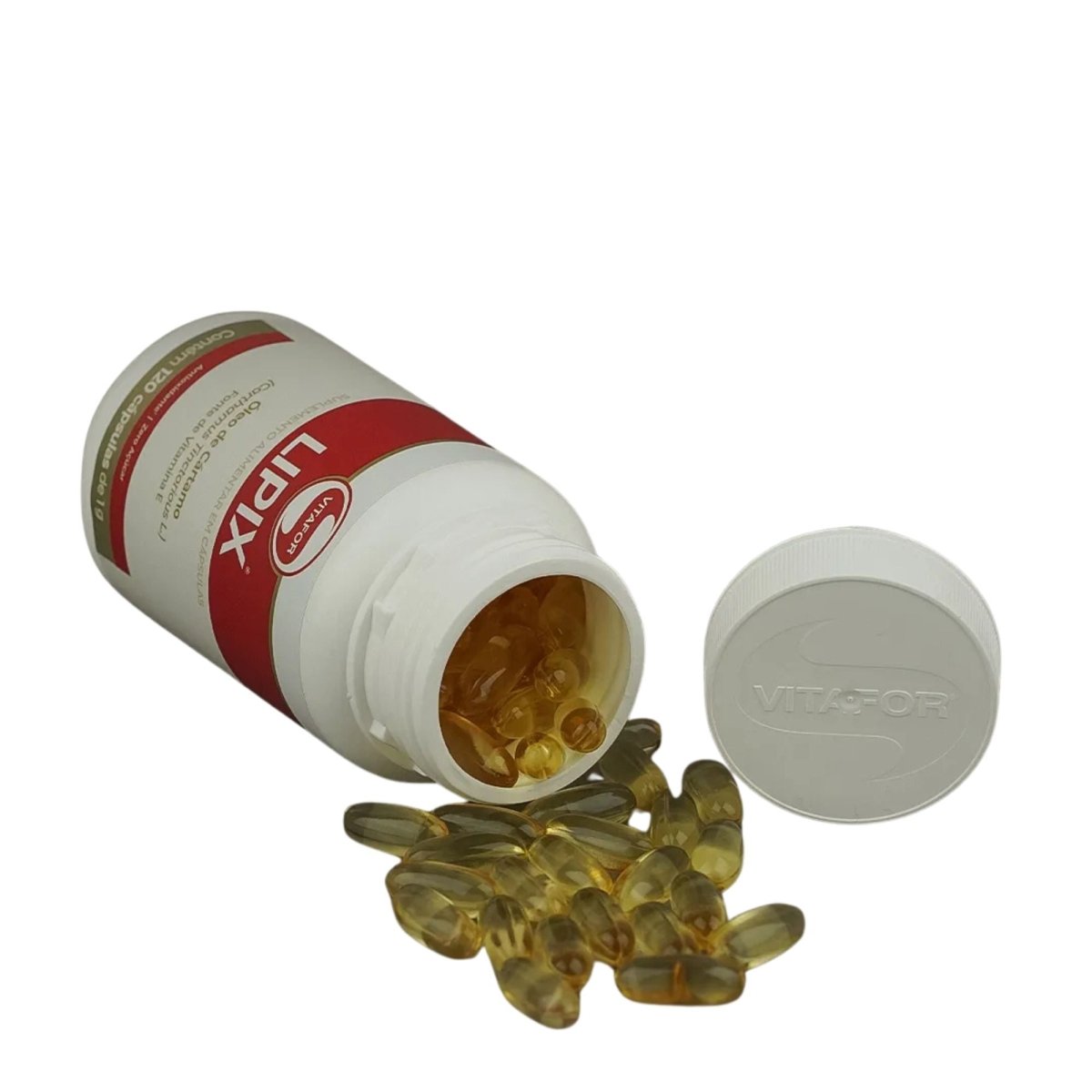 Lipix 120 Cap Vitamin E Oleo de Cártamo Suplemento Antioxidante e Emagrecimento Vitafor - Vitafor - Viva Nutrição