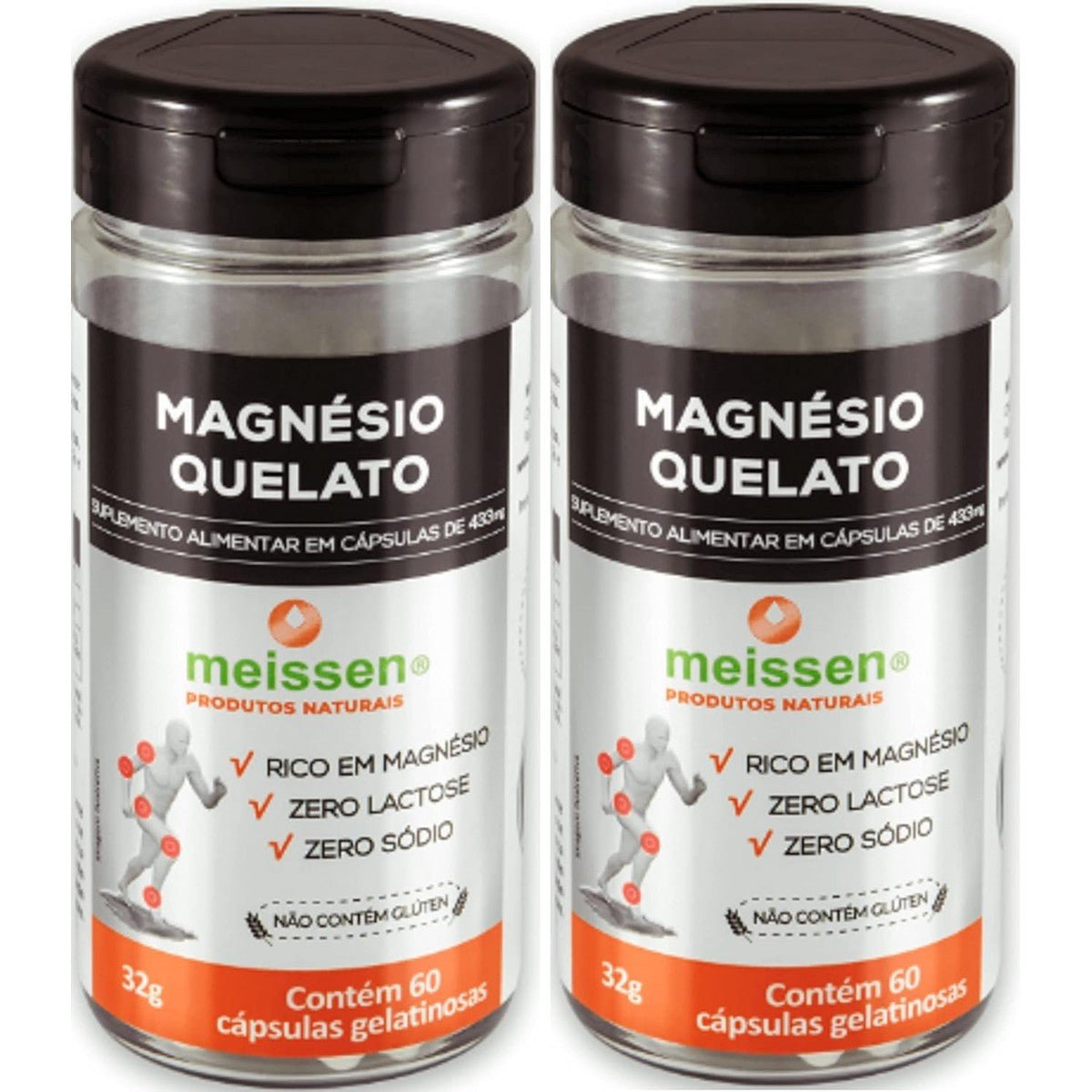 Magnésio Quelato 433 Mg Meissen 60 Cápsulas Kit 2 Unidades - Meissen - Viva Nutrição