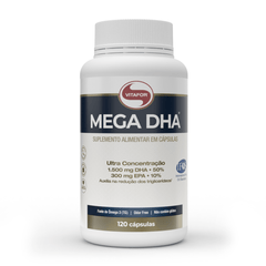 Mega DHA 1500mg Vitafor Cápsulas 120 Suplemento de Óleo de Peixe Com Alta Concentração de Omega 3 EPA e DHA - Vitafor - Viva Nutrição