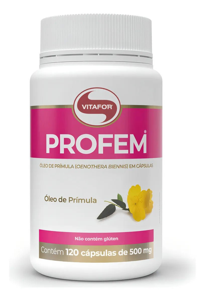 Profem Óleo De Prímula 120 Cápsulas Vitafor Para Saúde Feminina - Vitafor - Viva Nutrição