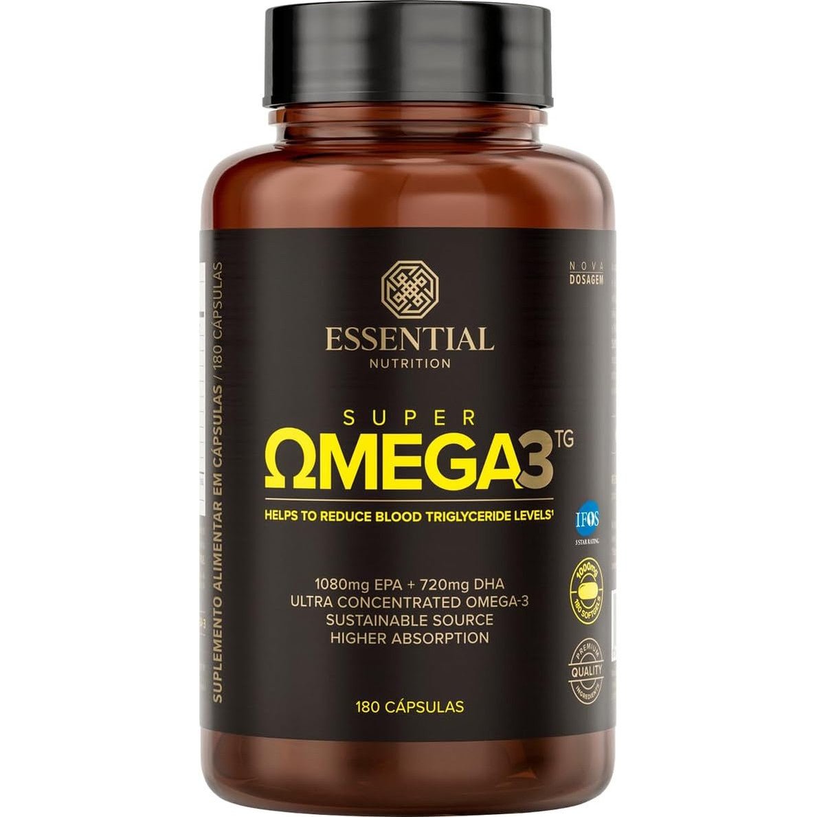 Super Ômega 3 TG 180 Cápsulas Essential Nutrition - Essential Nutrition - Viva Nutrição