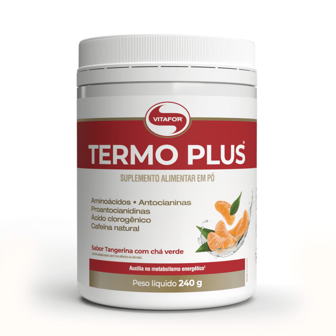 Termo Plus 240g Tangerina Com Chá Verde Vitafor - Vitafor - Viva Nutrição