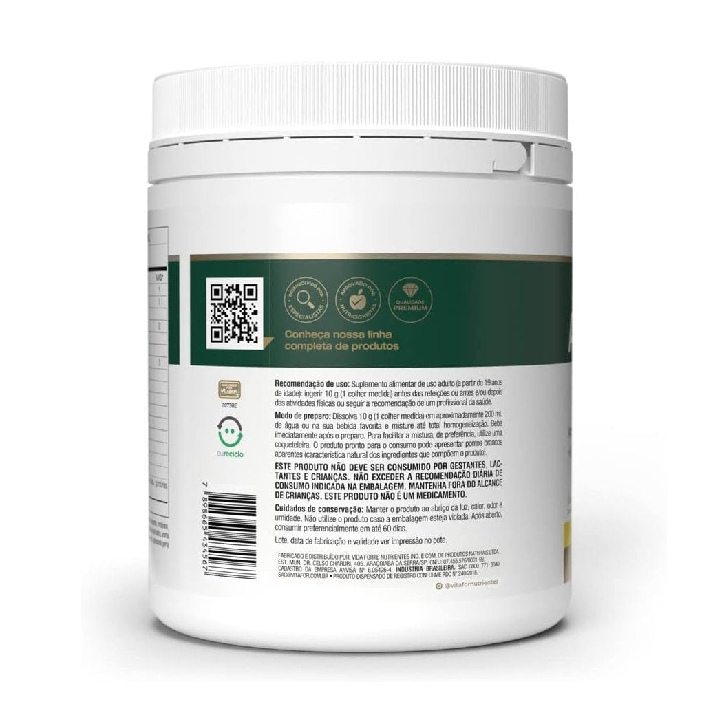 Vitafor Aminovita 240g Sabor Maracujá Suplemento Alimentar com Aminoácidos de Origem Vegetal - Vitafor - Viva Nutrição