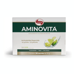 Vitafor Aminovita 30 Sachês de 10g Sabor Limão Suplemento Alimentar com 9 Aminoácidos Vegetais - Vitafor - Viva Nutrição