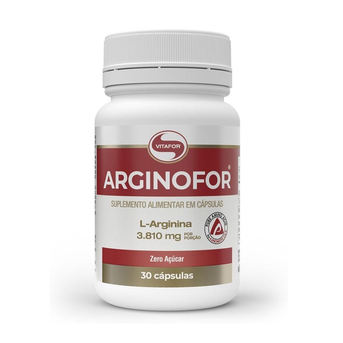Vitafor Arginofor 30 Cápsulas L - Arginina Suplemento Sem Sabor - Vitafor - Viva Nutrição