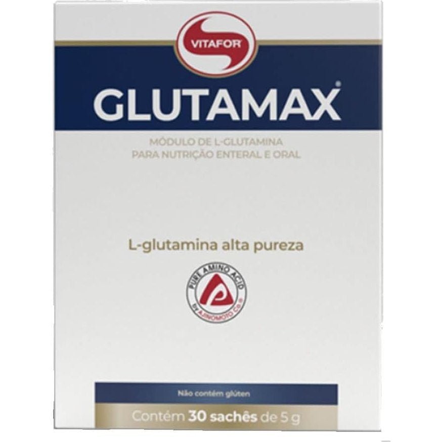 Vitafor Glutamax 30 Sachês de 5g L - Glutamina Solúvel em Água para Nutrição Enteral e Oral - Vitafor - Viva Nutrição