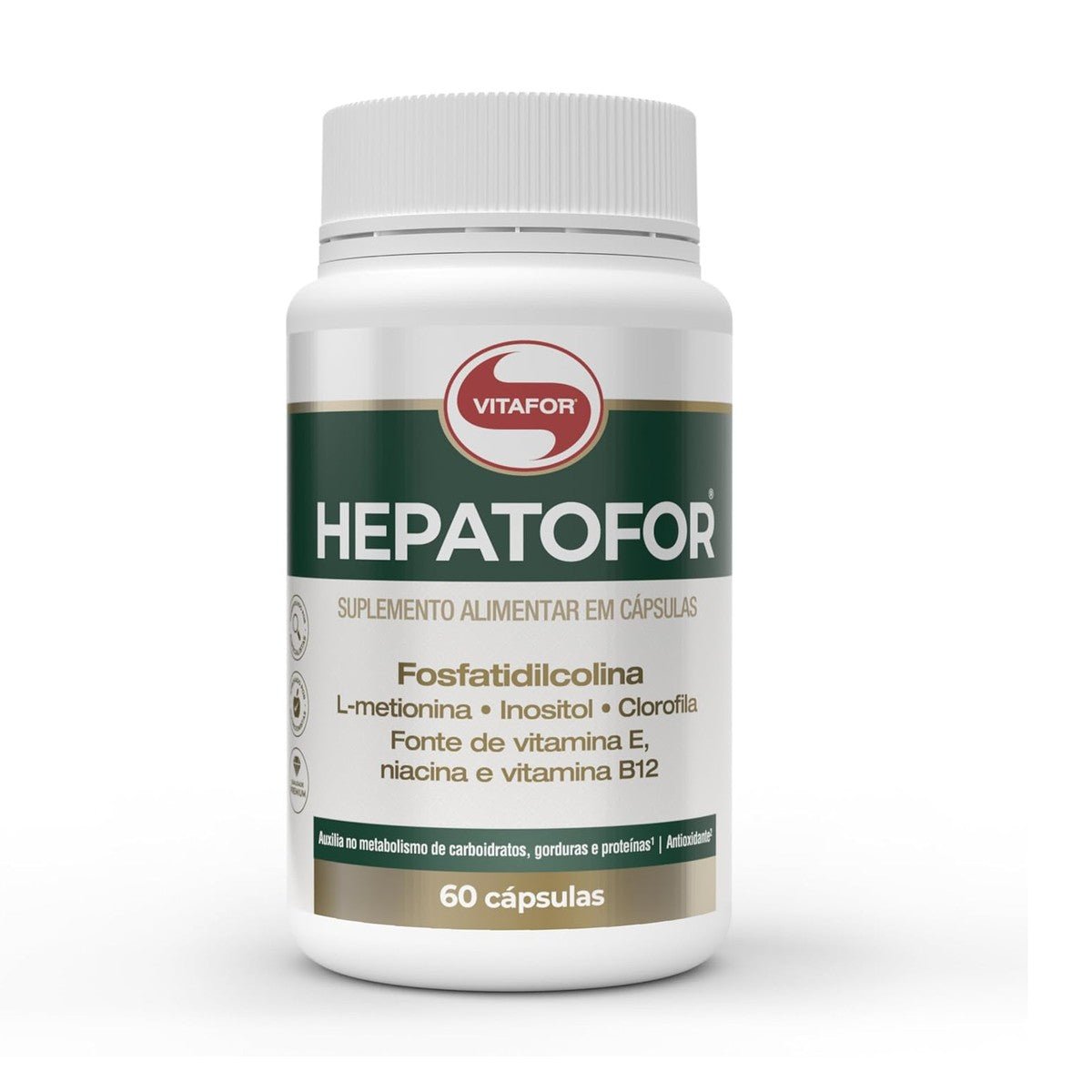 Vitafor Hepatofor 60 Cápsulas Suplemento Alimentar com Inositol L Metionina e Vitaminas - Vitafor - Viva Nutrição