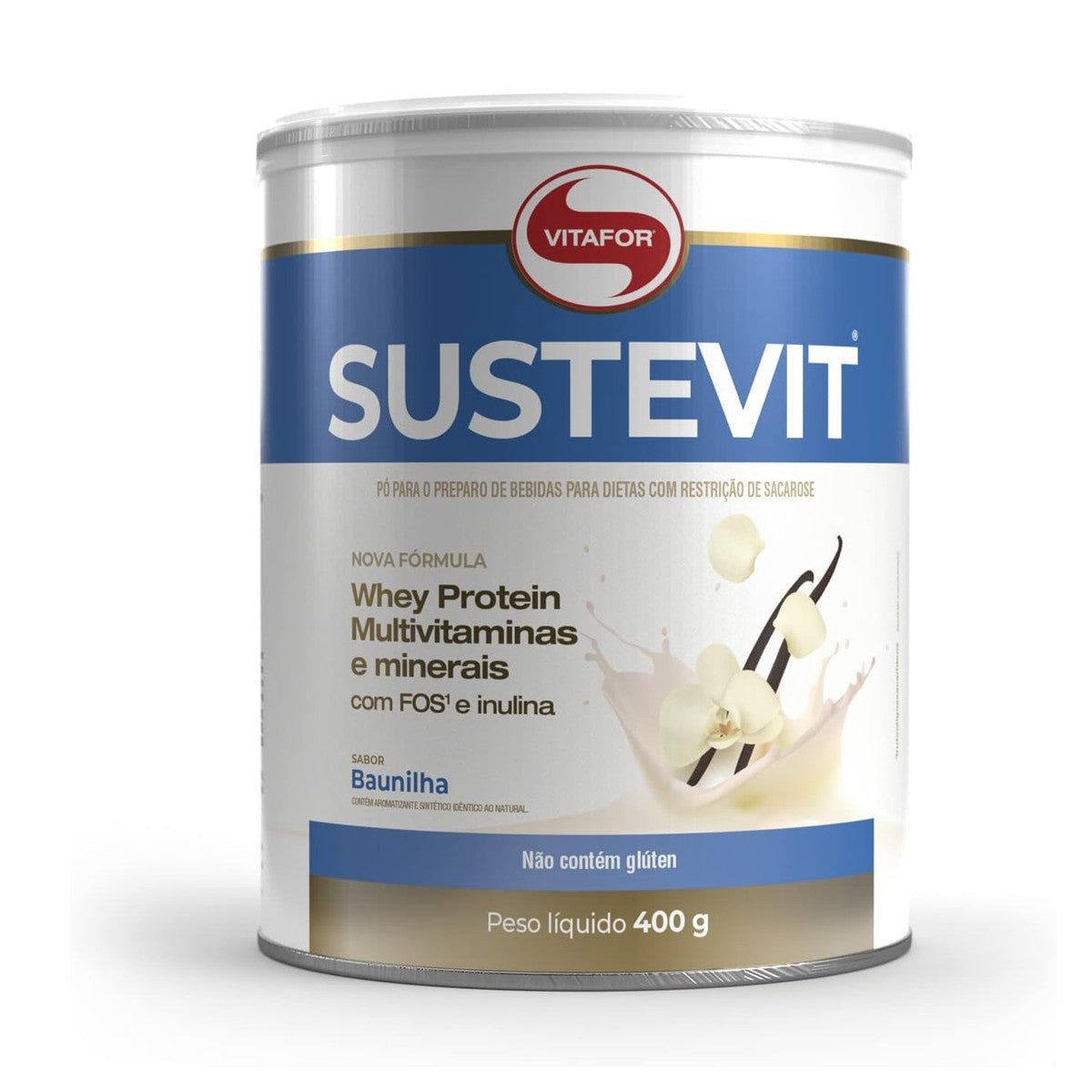 Vitafor Novo Sustevit 400g Baunilha Complemento Alimentar Diário Nutricional - Vitafor - Viva Nutrição