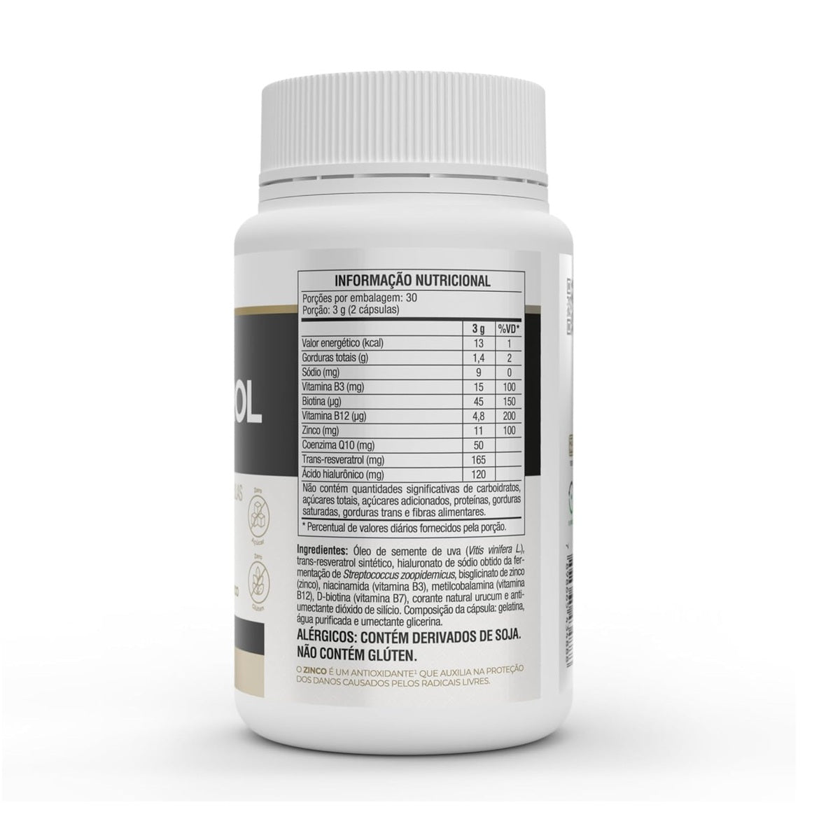 Vitafor Resveratrol Plus 60 Cápsulas Suplemento Alimentar com Óleo de Semente de Uva e Nutrientes Essenciais - Vitafor - Viva Nutrição