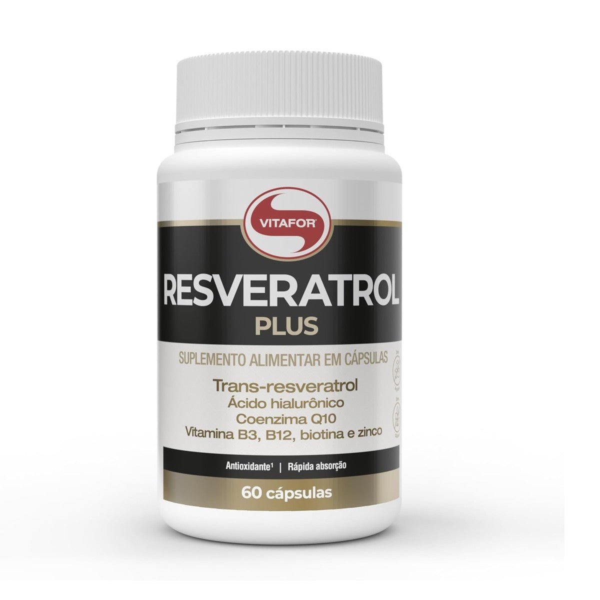 Vitafor Resveratrol Plus 60 Cápsulas Suplemento Alimentar com Óleo de Semente de Uva e Nutrientes Essenciais - Vitafor - Viva Nutrição