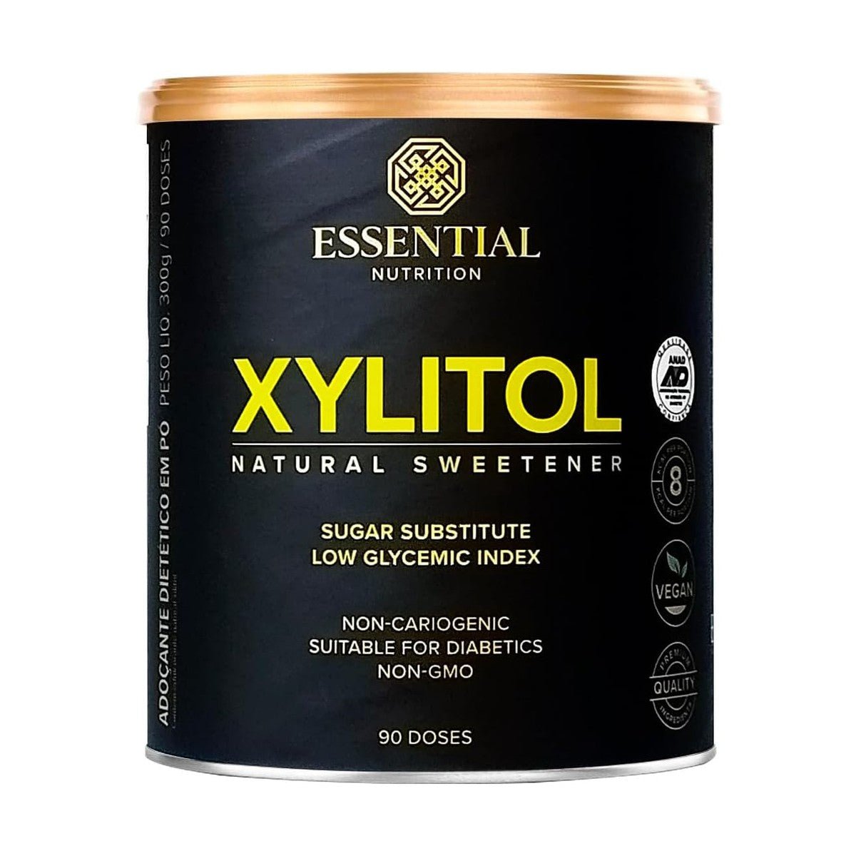 Xylitol Adoçante Natural Essential Nutrition 300g 100% Natural Baixo Índice Glicêmico - Essential Nutrition - Viva Nutrição